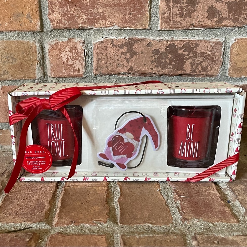 NIB Rae Dunn True Love Be Mine Citrus Summit Candle Set